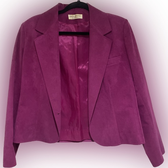 ♥️Vintage Adolph Schuman for Lilli Ann UltraSuede Womens Blazer Jacket suede - Picture 11 of 11